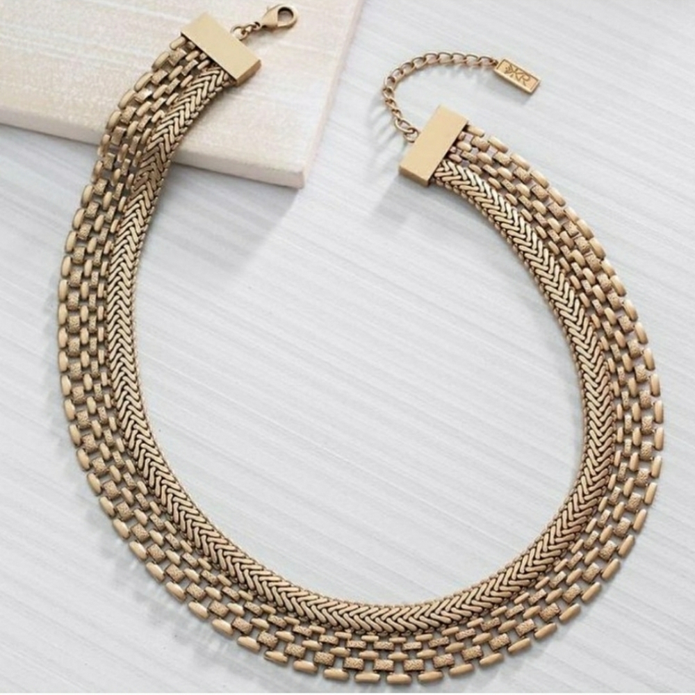 NEW Silpada K&R Good as Gold brass collar Statement Necklace